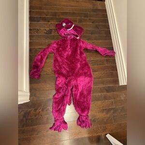 90s barney Kids Costume with Hood